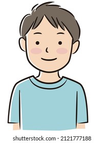 Boy upper body vector illustration