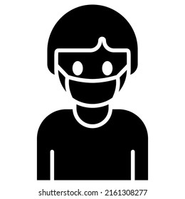 boy using mask icon design, vector illustration, best used for web app