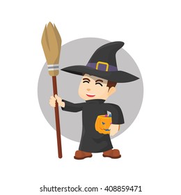 Boy using wizard custom