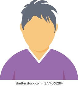icono de color plano vectorial de niño
