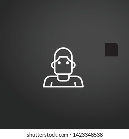 Boy vector icon. Boy concept stroke symbol design. Thin graphic elements vector illustration, outline pattern for your web site design, logo, UI. EPS 10.
