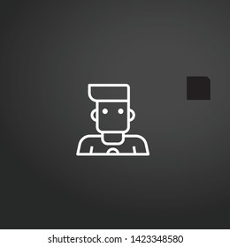 Boy vector icon. Boy concept stroke symbol design. Thin graphic elements vector illustration, outline pattern for your web site design, logo, UI. EPS 10.