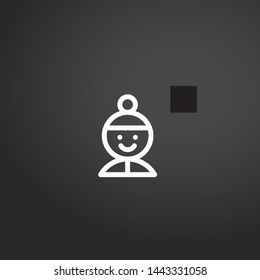 Boy vector icon. Boy concept stroke symbol design. Thin graphic elements vector illustration, outline pattern for your web site design, logo, UI. EPS 10.