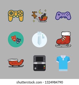 boy vector icon set