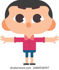 Ilustración vectorial de niño con fines de Diseño gráfico