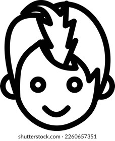 boy  Vector illustration on a transparent background. Premium quality symmbols. Thin line vector icons for concept and graphic design. 
