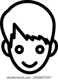 Junge Vektorgrafik auf transparentem Hintergrund. Hochwertige Symbole. Dünne Vektorsymbole für Konzept und Grafikdesign. 
