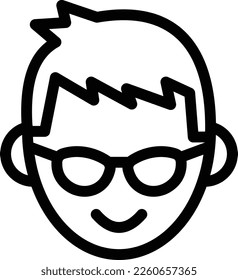 ilustración boy Vector en un fondo transparente. Símbolos de calidad superior. Iconos vectoriales de línea delgada para el diseño de conceptos y gráficos. 
