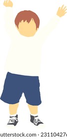 Boy walking 7 Vector Illustration