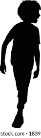 Boy Walking Body Silhouette Vector Stock Vector (Royalty Free ...