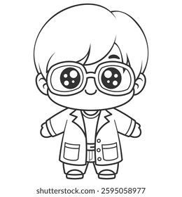 The boy wants to be a doctor, for coloring
