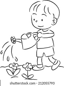 Watering Plant Kids Illustration Images Stock Photos Vectors Shutterstock