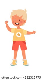 Niño Ilustrando Su Vector De Mano