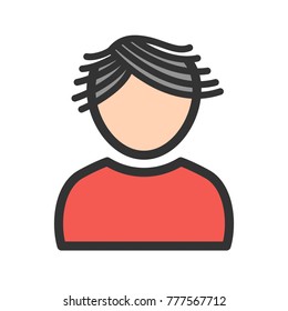 Boy with Wavy Hair