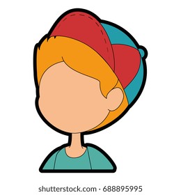 boy wearing a cap icon