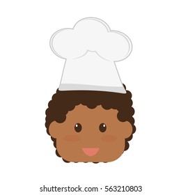 boy wearing chef hat child icon image vector illustration design 