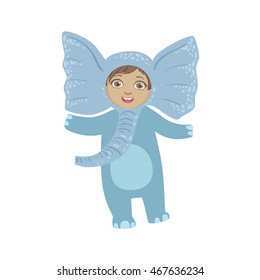 Boy Wearing Elephant Animal Costume