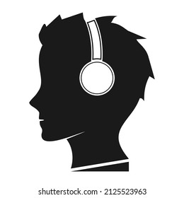 Diseño vectorial de ilustración de auriculares con micrófono