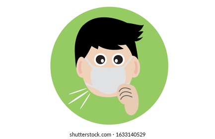 The boy is wearing a respirator mask to protect the disease.