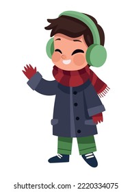 niño con ropa de invierno