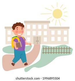 The boy went to school. The child went back to school.