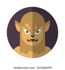 boy with werewolf halloween costume vector illustration design