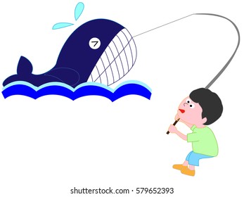 The boy who caught a whale.