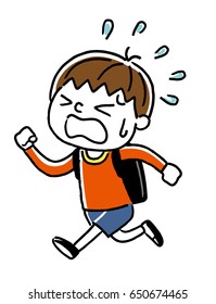 A boy who is late
