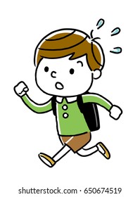 boy who runs and goes to school