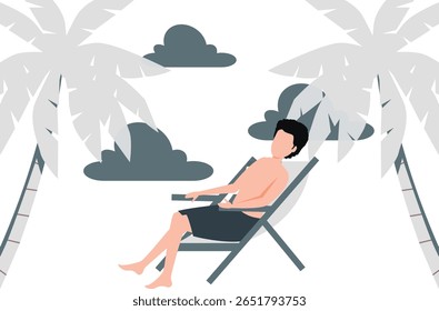 O menino, com um sorriso largo, se diverte com o calor da praia, com os pés afundando em areia macia. Ondas batendo suavemente, gaivotas chamando por cima, ele constrói castelos, persegue caranguejos e ri com pura alegria.