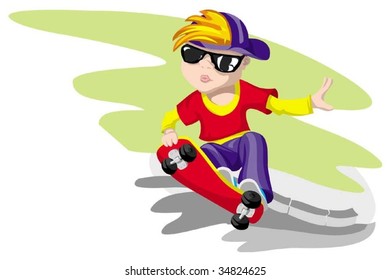 The boy, will be rolled on a road