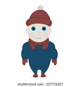Boy in winter clothes