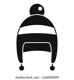 Boy winter hat icon. Simple illustration of boy winter hat vector icon for web design isolated on white background