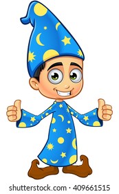 Boy Wizard In Blue