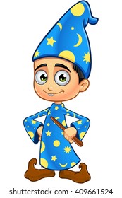 Boy Wizard In Blue