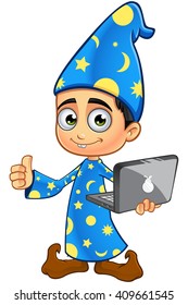 Boy Wizard In Blue