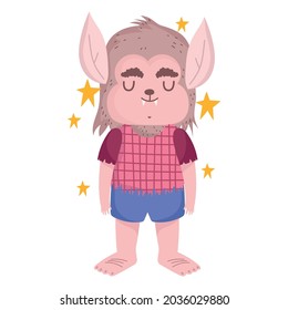 boy in wolf costume icon