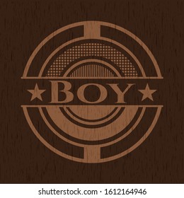 Boy wooden signboards. Vector Illustration.