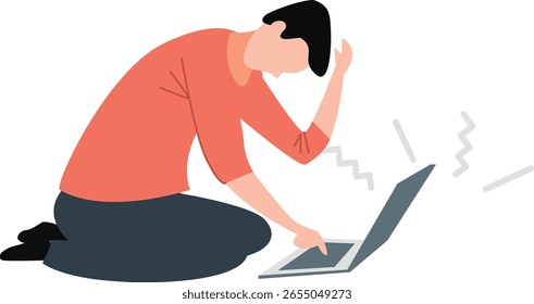 El chico está preocupado por su trabajo