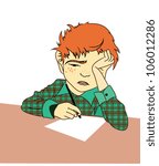 littel? boy writing