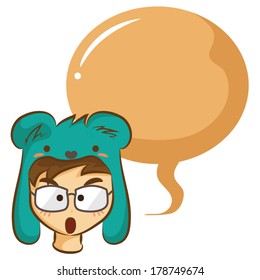 Boy Yell Illustration