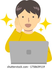 Boy in yellow clothes / joy