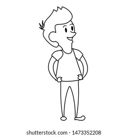 boy young child infancy isolated cartoon vector illustration graphic design