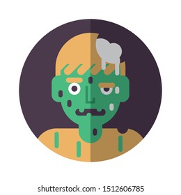 boy with zombie halloween costume vector illustration design
