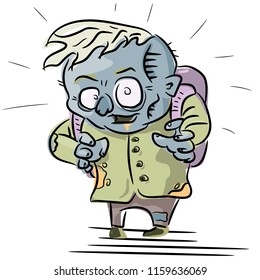 boy zombie vector sketch