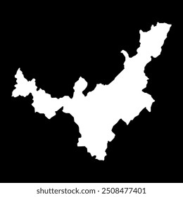 Boyaca department map, administrative division of Colombia.