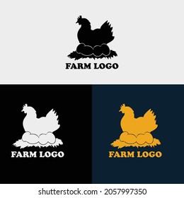 Boyati hen creative vector farm logo design 