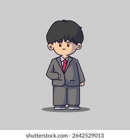 boyband chibi cute character vector editable