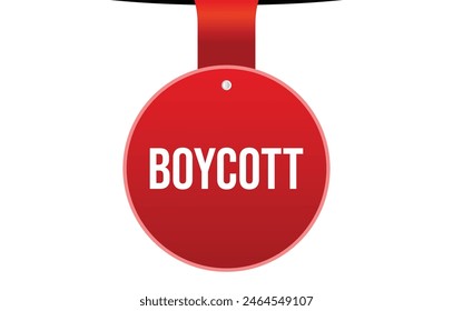 Boykott Banner Design. Boykott-Symbol. Flache Vektorillustration.