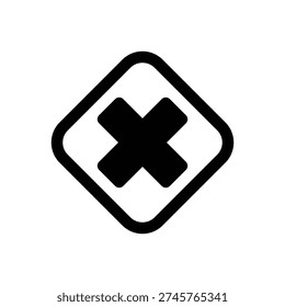 Boycott. Outlined stroke vector icon with black-filled details.